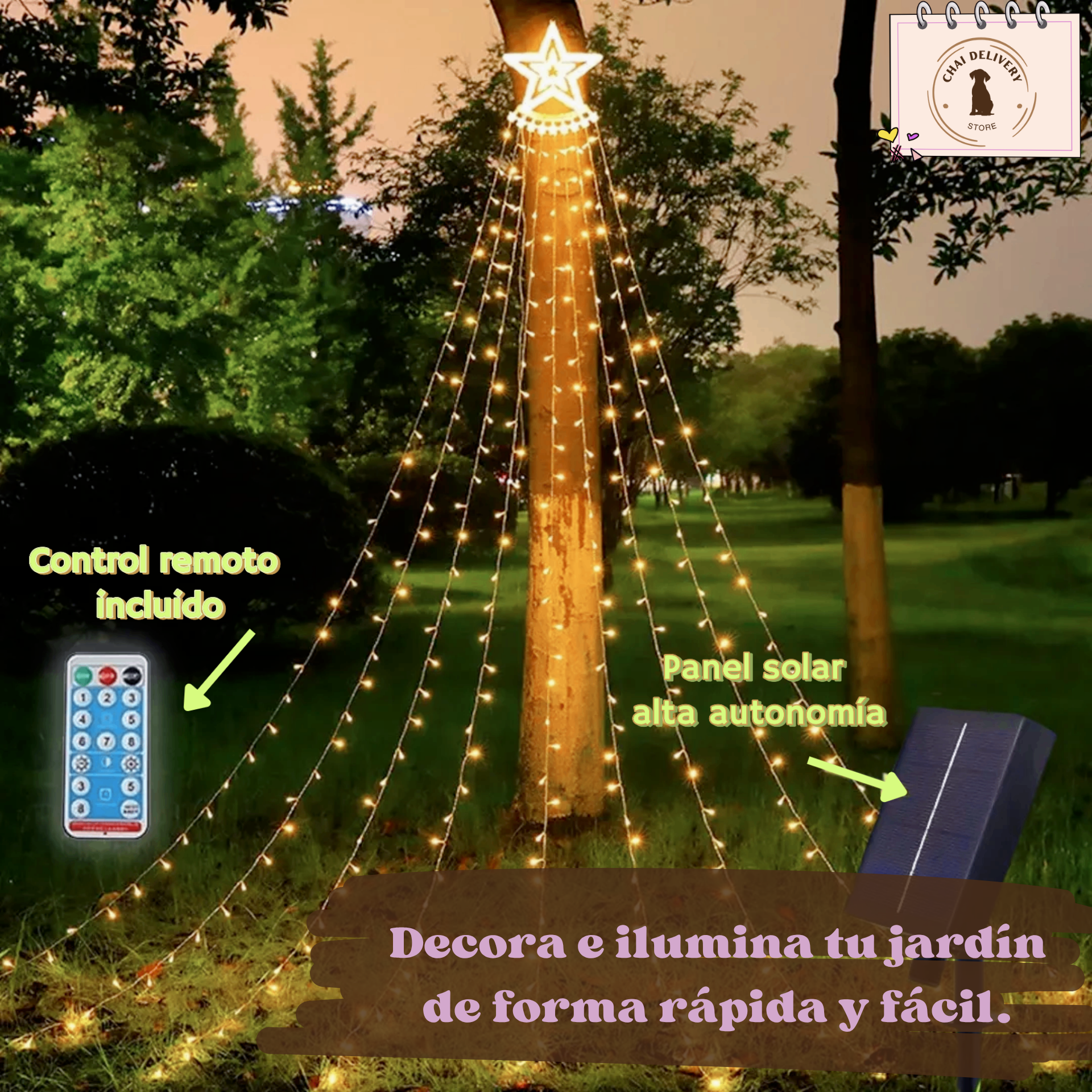 LUCES DECORATIVAS SOLARES LED