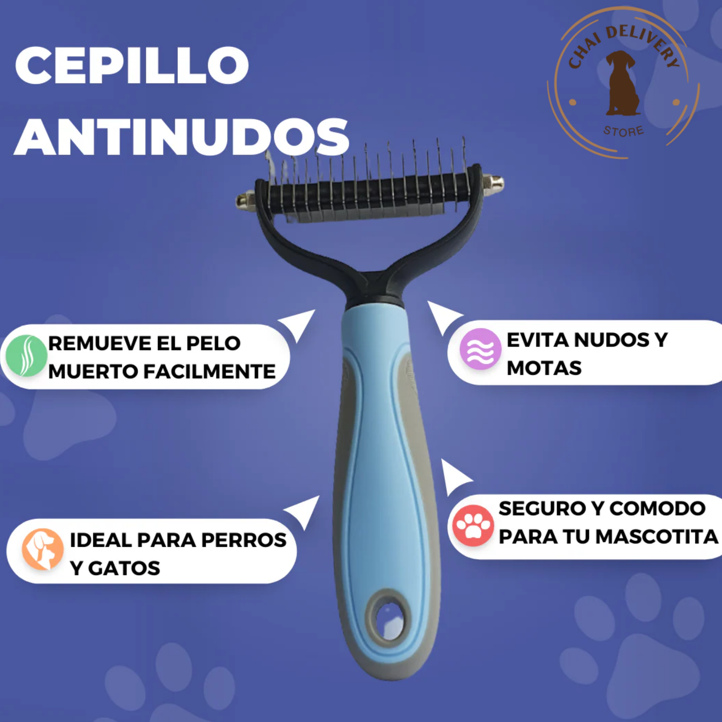 CEPILLO ANTINUDOS PARA MASCOTAS