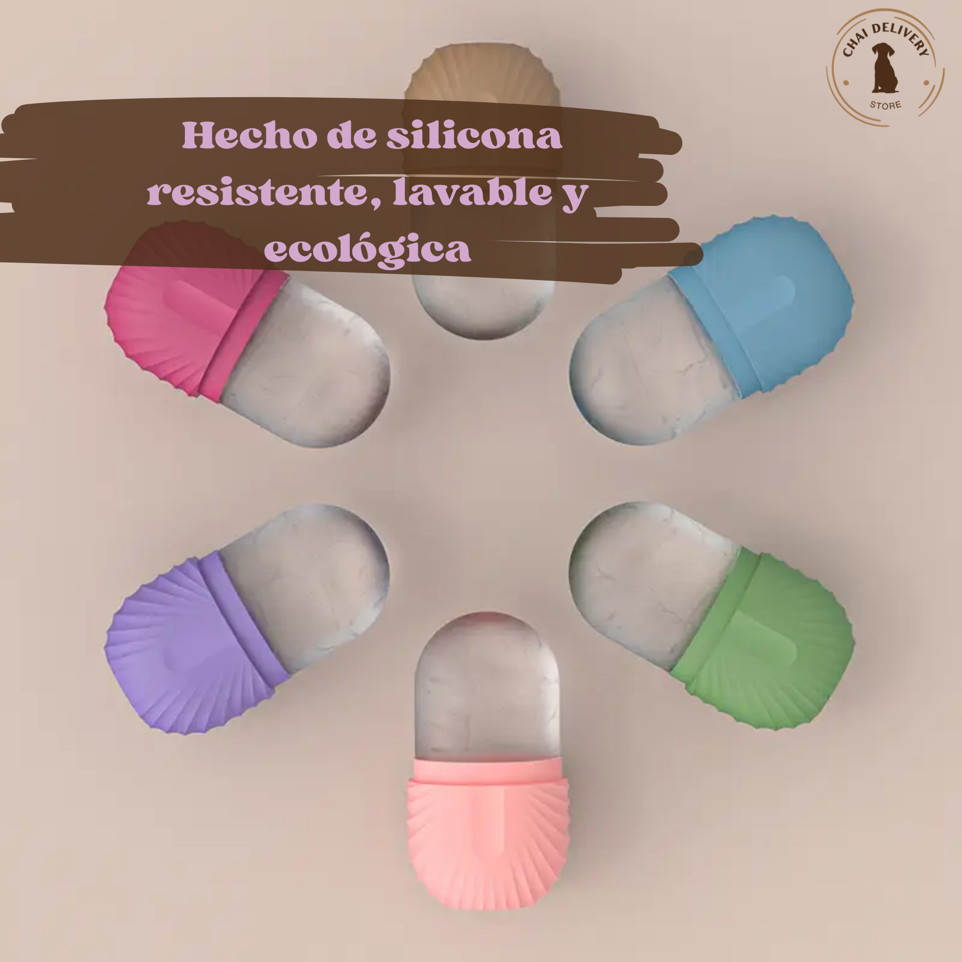 MASAJEADOR FACIAL SILICONA RODILLO HIELO