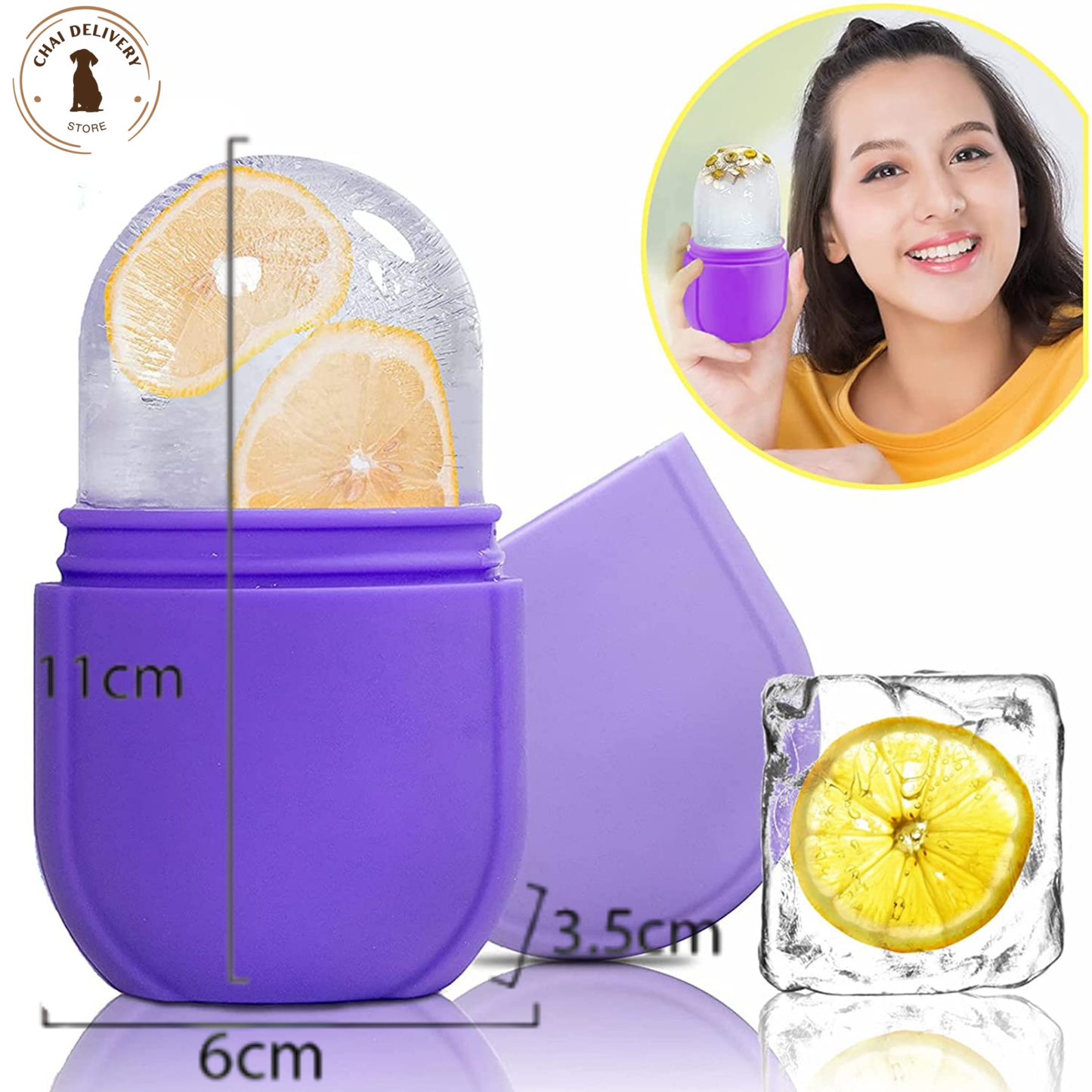 MASAJEADOR FACIAL SILICONA RODILLO HIELO