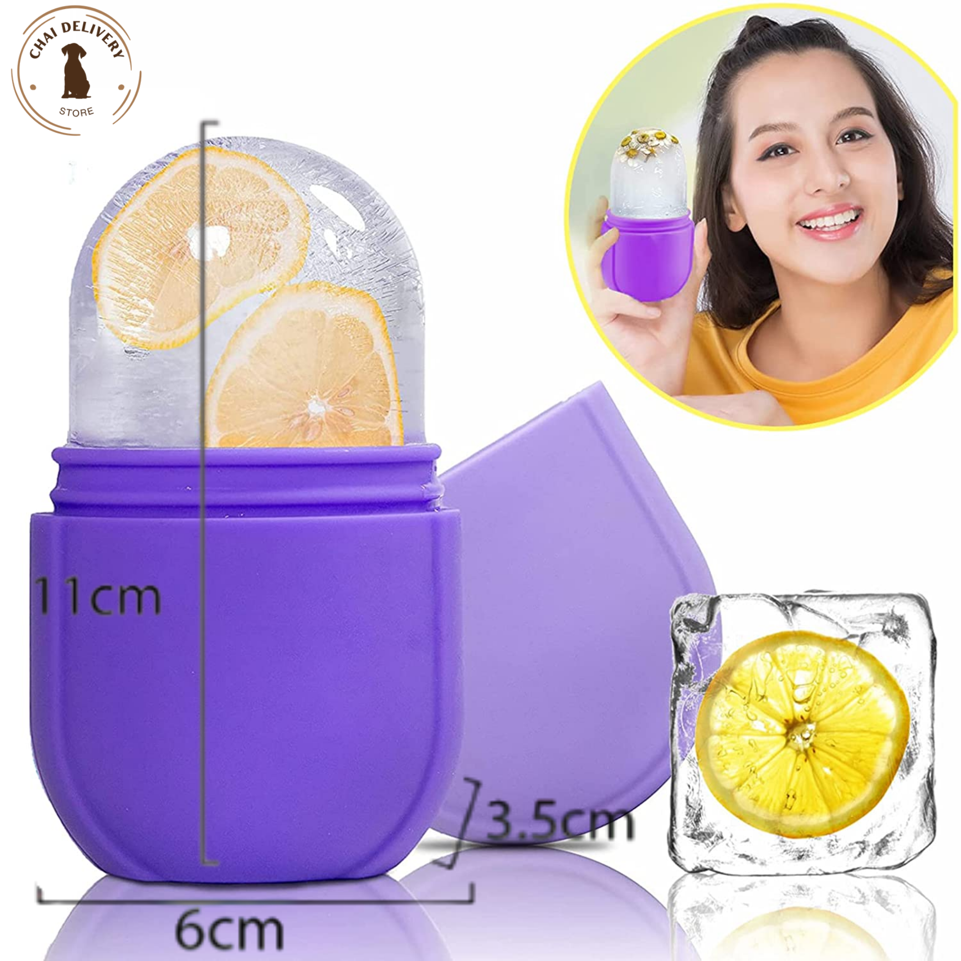 MASAJEADOR FACIAL SILICONA RODILLO HIELO