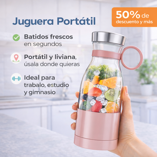 JUGUERA PORTÁTIL (420 ML)🥤 | Batidos frescos donde quieras