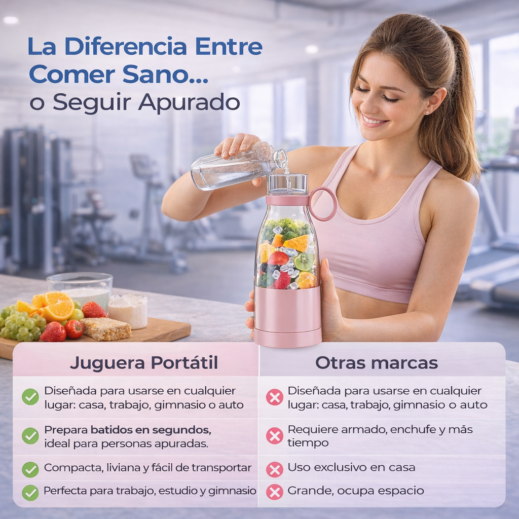 JUGUERA PORTÁTIL (420 ML)🥤 | Batidos frescos donde quieras