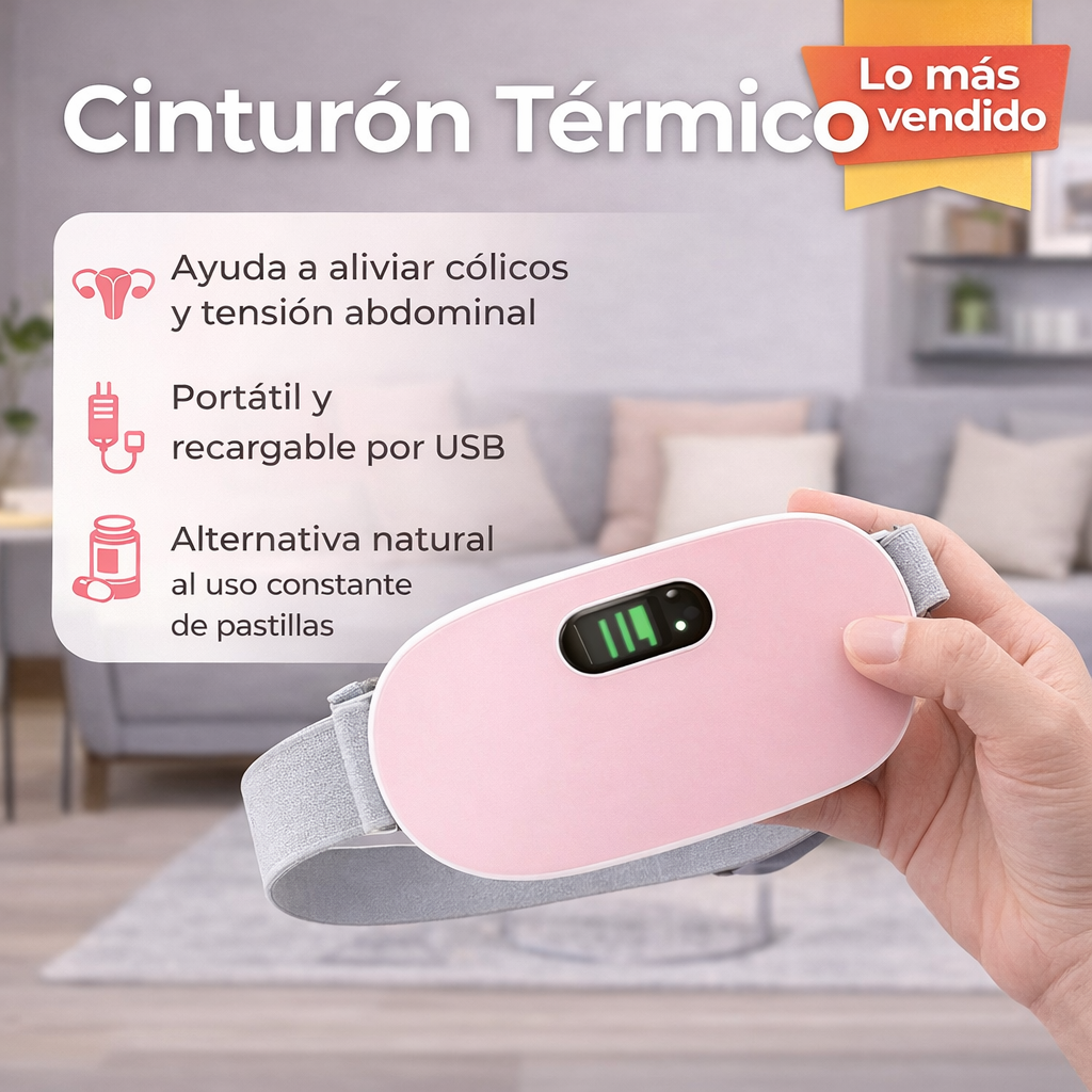 WOMAN™ CINTURÓN TÉRMICO – Alivia Cólicos y Dolor Abdominal 💆‍♀️🔥