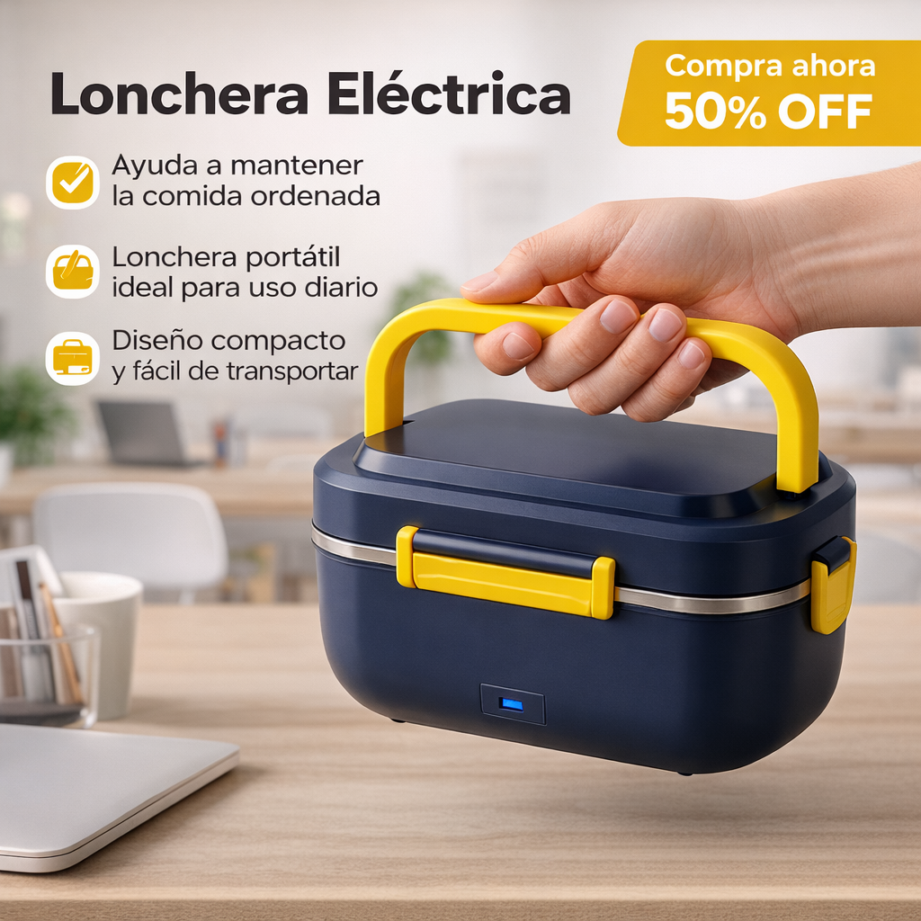 LONCHERA ELÉCTRICA PORTÁTIL PREMIUM 🥘⚡ Acero Inoxidable